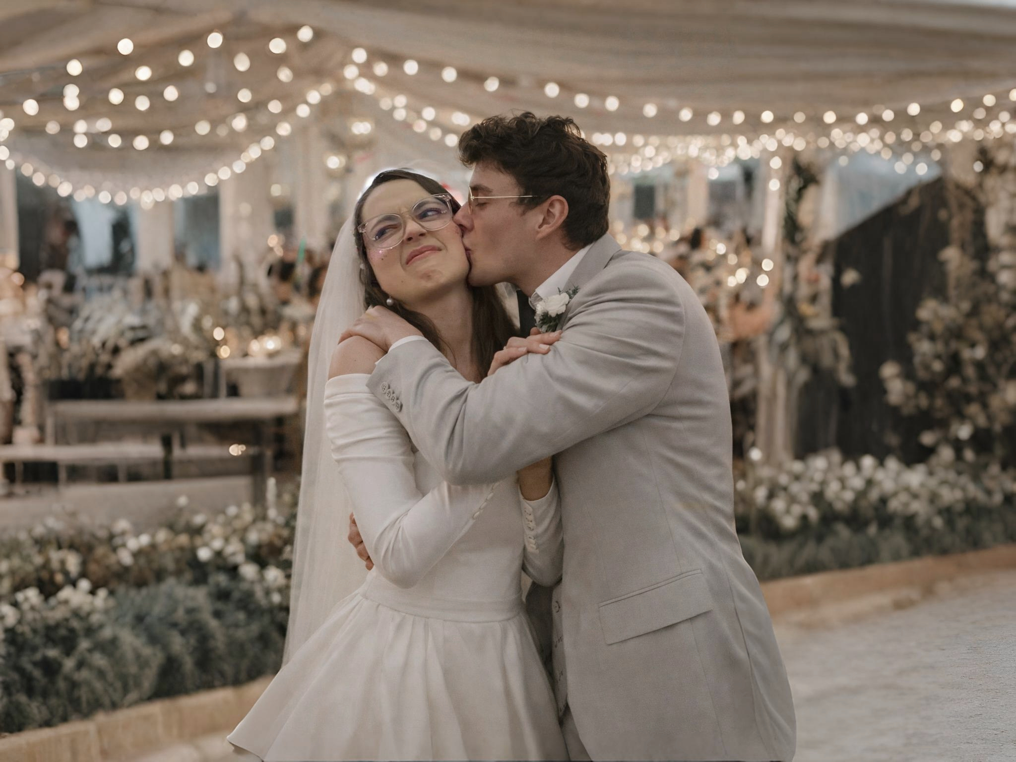 Laura and Adrian on their wedding day